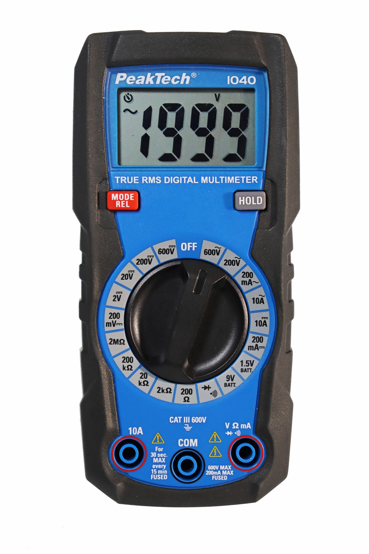 Digitalmultimeter «PeakTech® P 1040» TrueRMS Digital Multimeter 2000 Counts, Man. Range, mit Abschaltautomatik