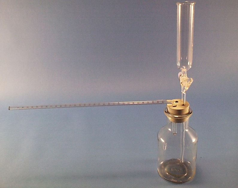 Photometer, zur Messung der Wasseraufnahme eines Pflanzenschößlings