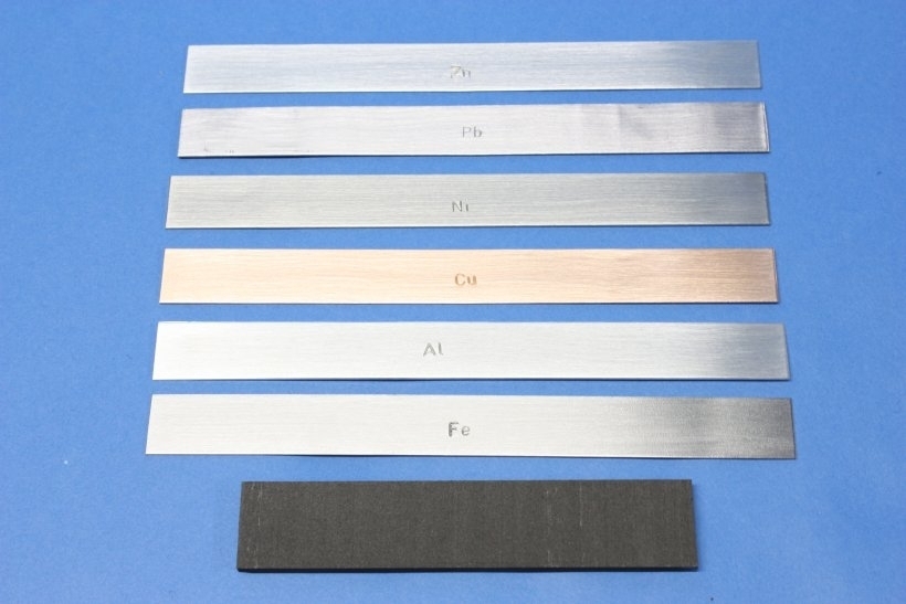 Blei-Streifen-Elektrode 75x15 mm, Beschriftet