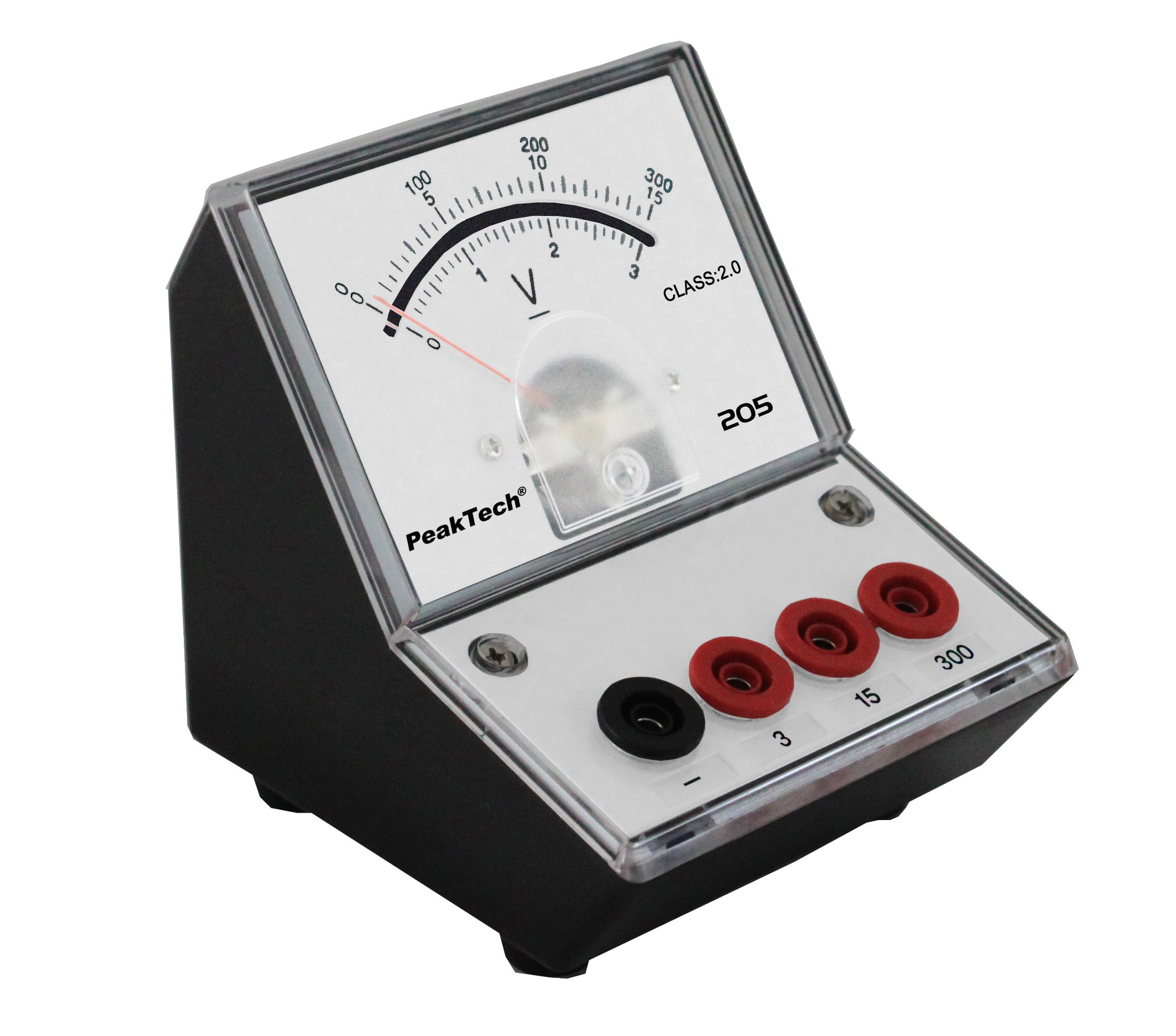 Messgerät für Lehrzwecke 0-3 V/ 15 V/ 300 V DC, «PeakTech® P 205-07»