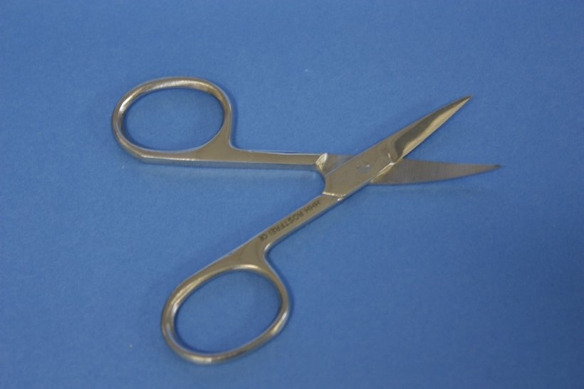 Microskopierschere 90 mm lang gebogen