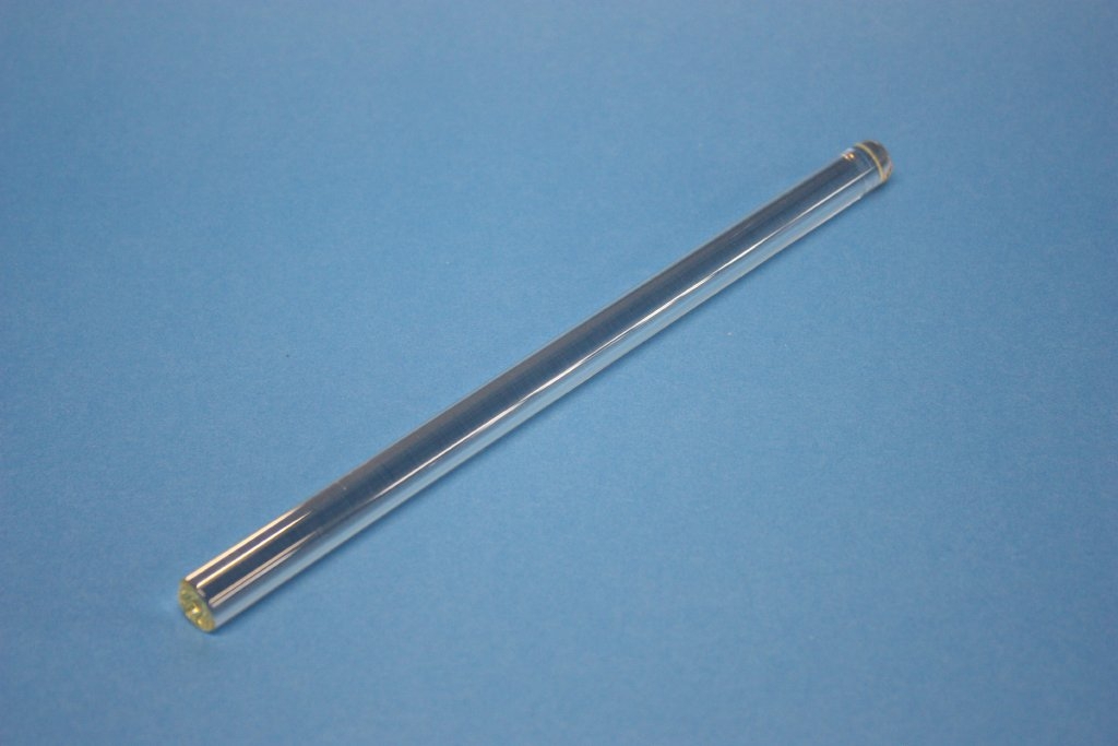 Reibungsstab Glas, 250 x 15 mm,  Ladung (+)