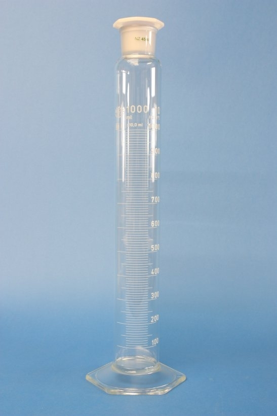 Mischzylinder, 1000 ml Inhalt, Unterteilung: 10 ml