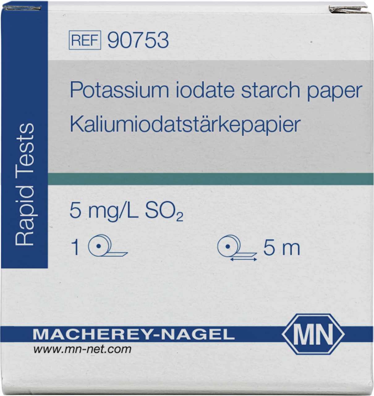 Kaliumiodatstärkepapier (Rolle à 5 m Länge und 7 mm Breite)