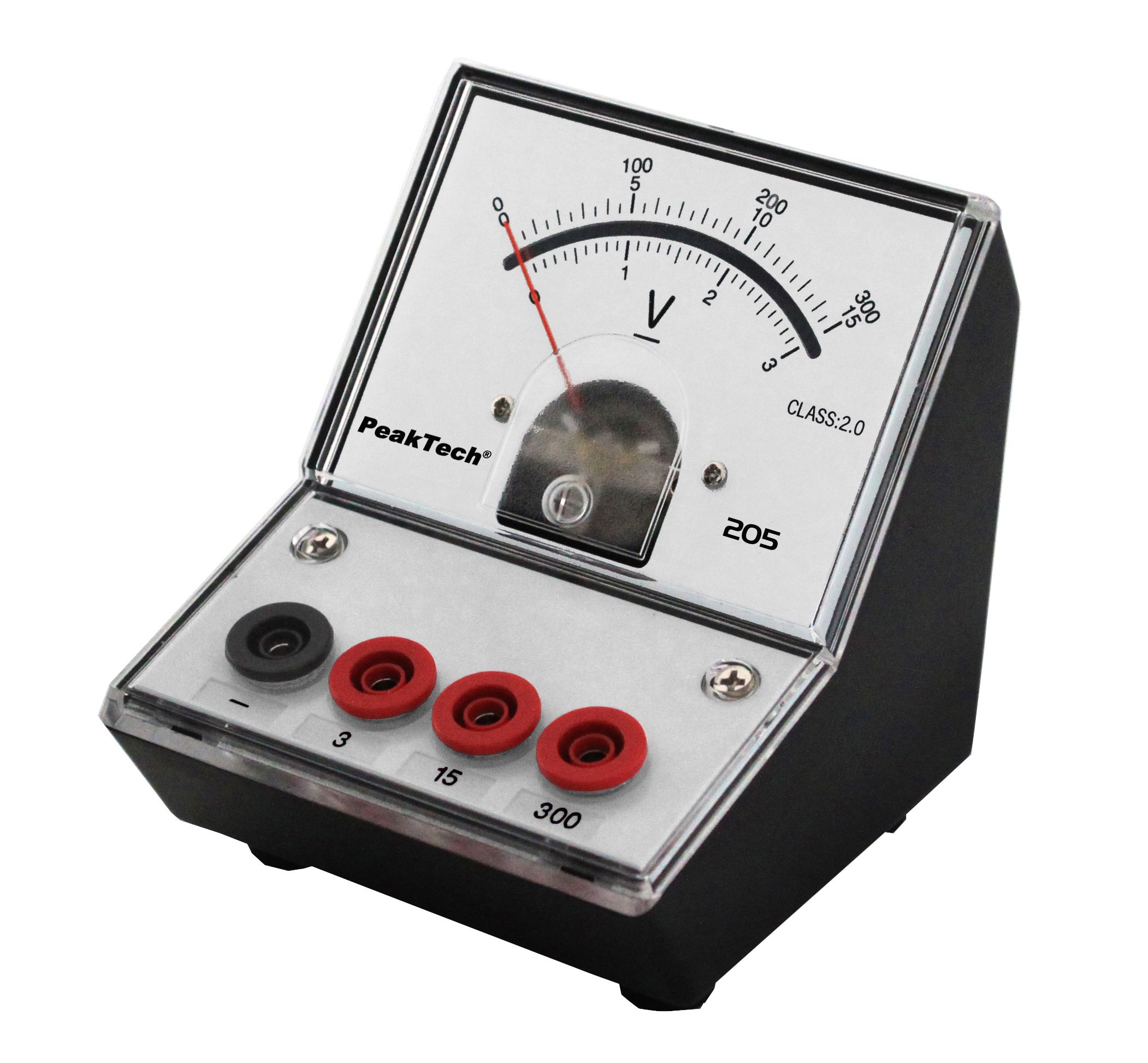 Messgerät für Lehrzwecke 0-3 V/ 15 V/ 300 V DC, «PeakTech® P 205-07»