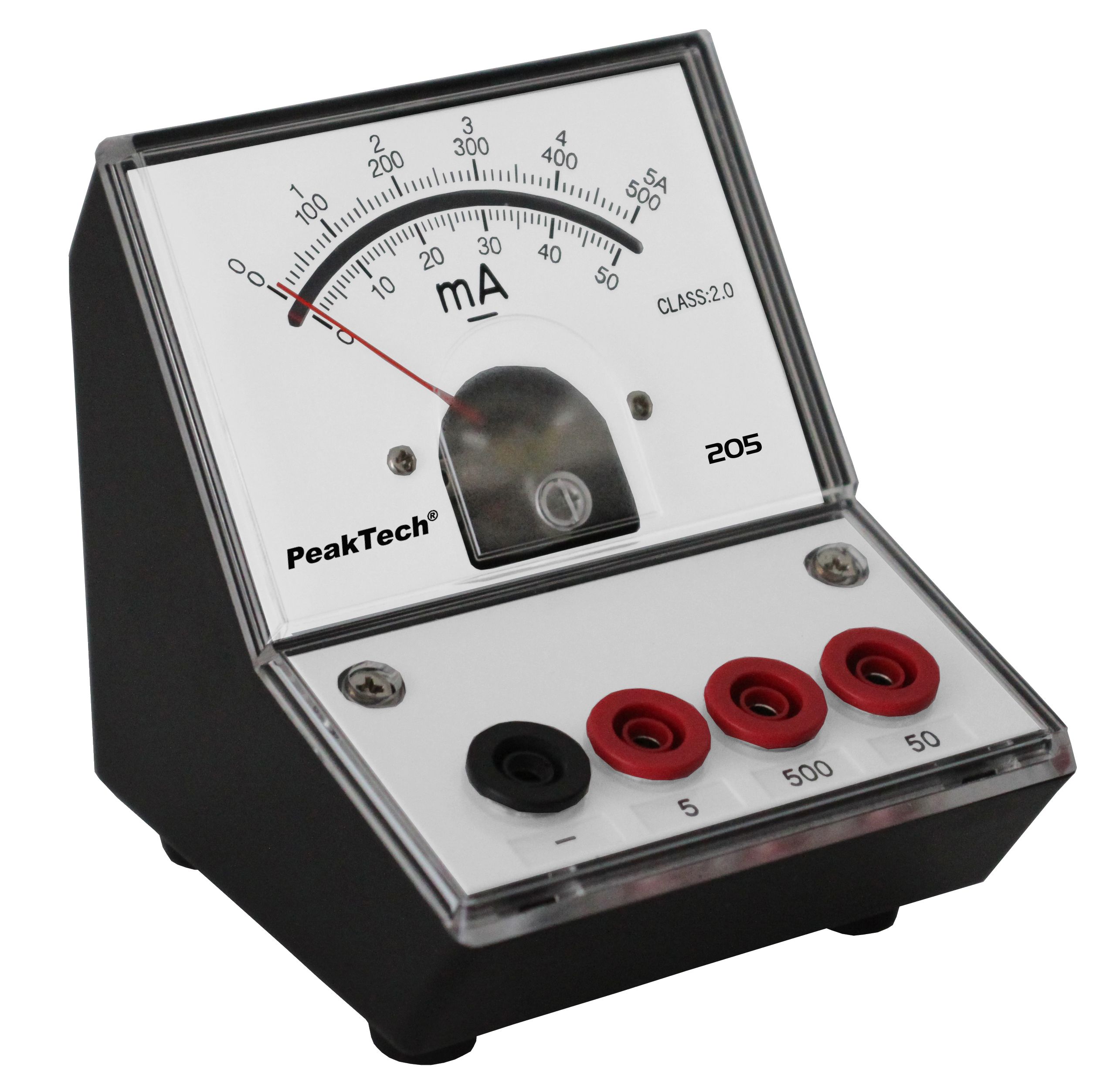Messgerät für Lehrzwecke 0-50 mA/500mA/5 A DC,«PeakTech® P 205-04»