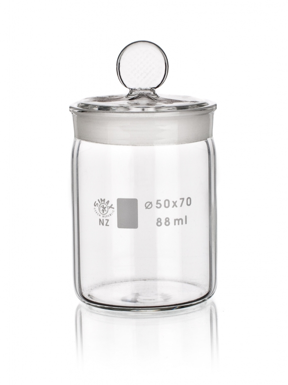 Wägeglas mit eingeschliffenem Deckel, 40 ml, hohe Form