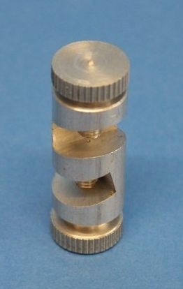 Doppelmuffe, 30 mm lang, aus Aluminium, Bioga-System