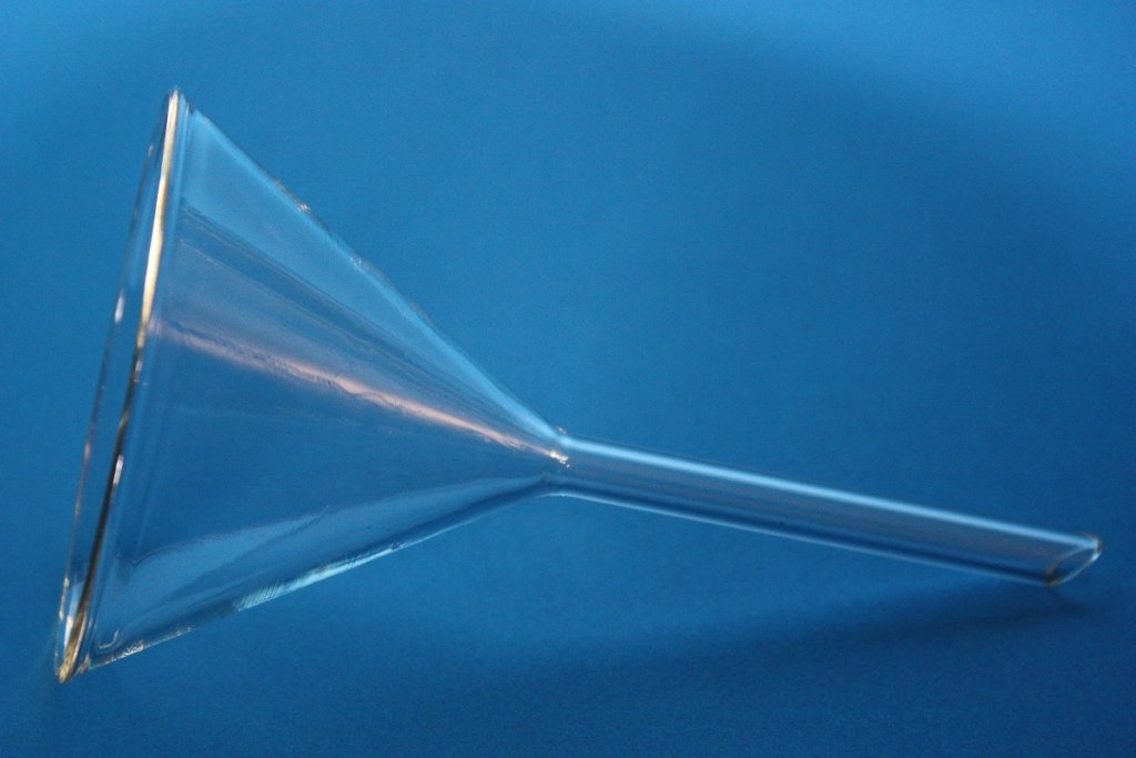 Trichter aus Glas, Durchmesser: 125 mm, Boro 3.3, nach DIN 12 445