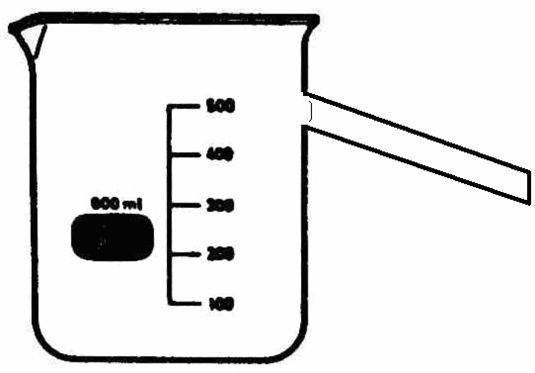 Überlaufgefäß, 400 ml, aus Borosilikatglas 3.3