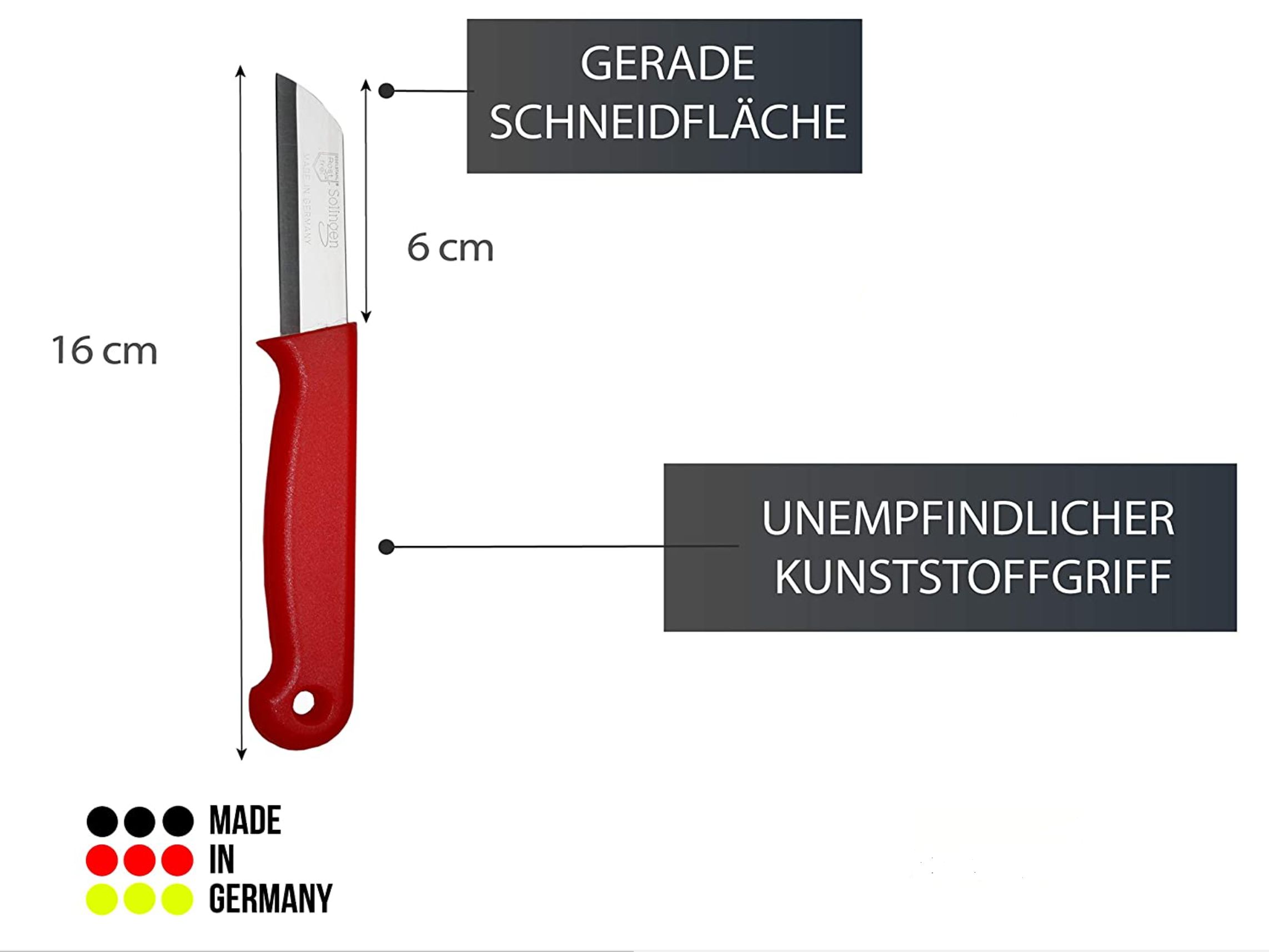Labormesser, gehärteter Stahl rostfrei mit Kunststoffgriff 160 mm
