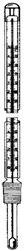 Normschliffthermometer, Kern NS 14/23, Messbereich: +95 ...+105°C, ( Siedepunktthermometer für Wasser )