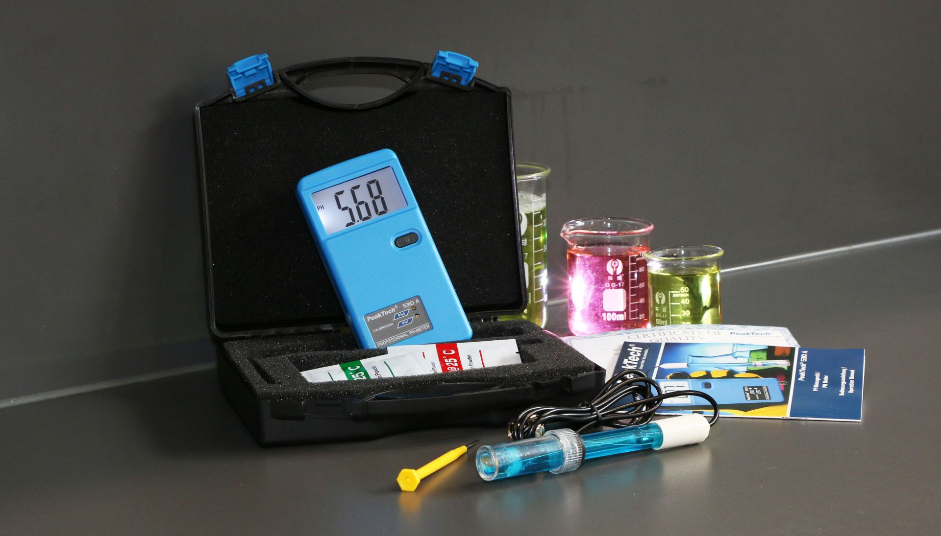 PH-Tester mit Kabelsonde, «PeakTech® P 5310 A»