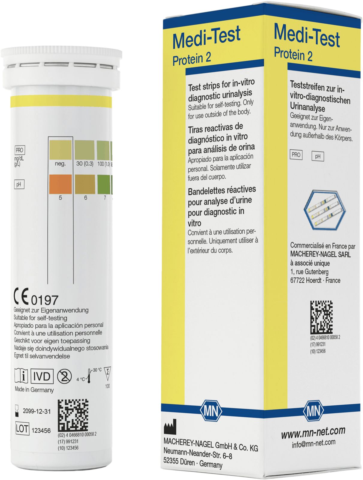 Albustix - Harnteststäbchen, Medi‑Test Protein 2. 50Stück