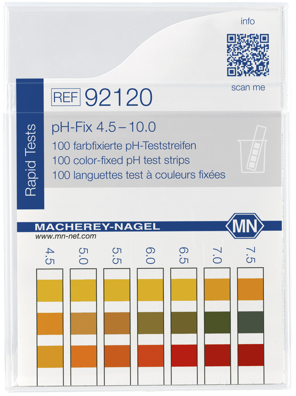 pH-Fix Indikatorstäbchen (4,5 - 10,0) - nicht blutend, Packung à 100 Stäbchen