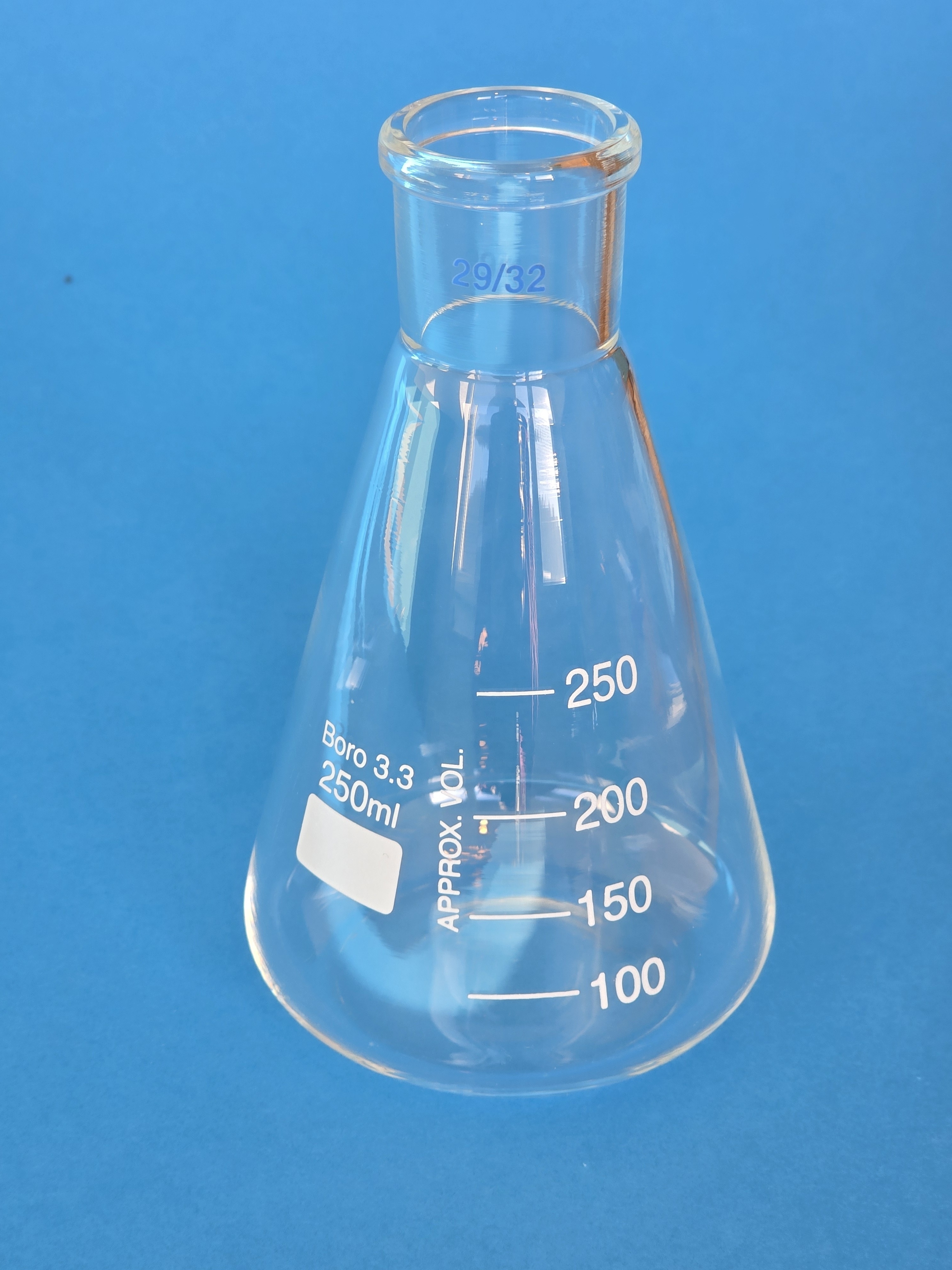 Erlenmeyerkolben, Stopfenbett (SB ungeschliffen) 29, 100 ml