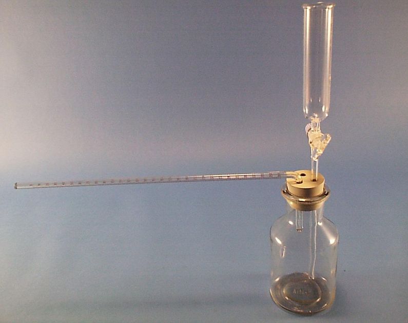 Photometer, zur Messung der Wasseraufnahme eines Pflanzenschößlings
