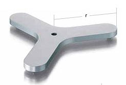 Stativdreifuß mit Gewinde M 10, Schenkellange 115 mm ( Stativ-Dreifuß )