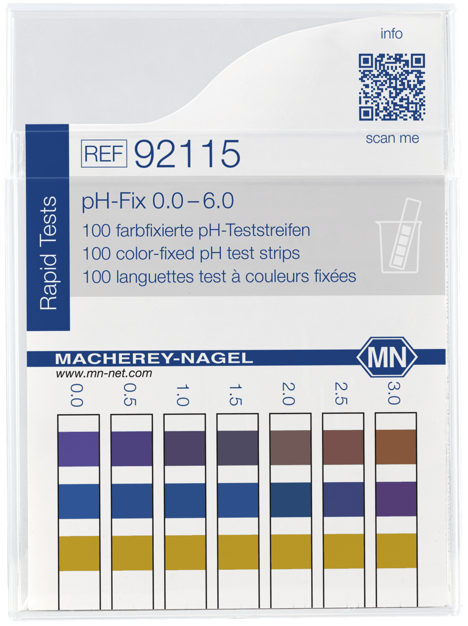 pH-Fix Indikatorstäbchen (0 - 6,0) - nicht blutend, Packung à 100 Stäbchen