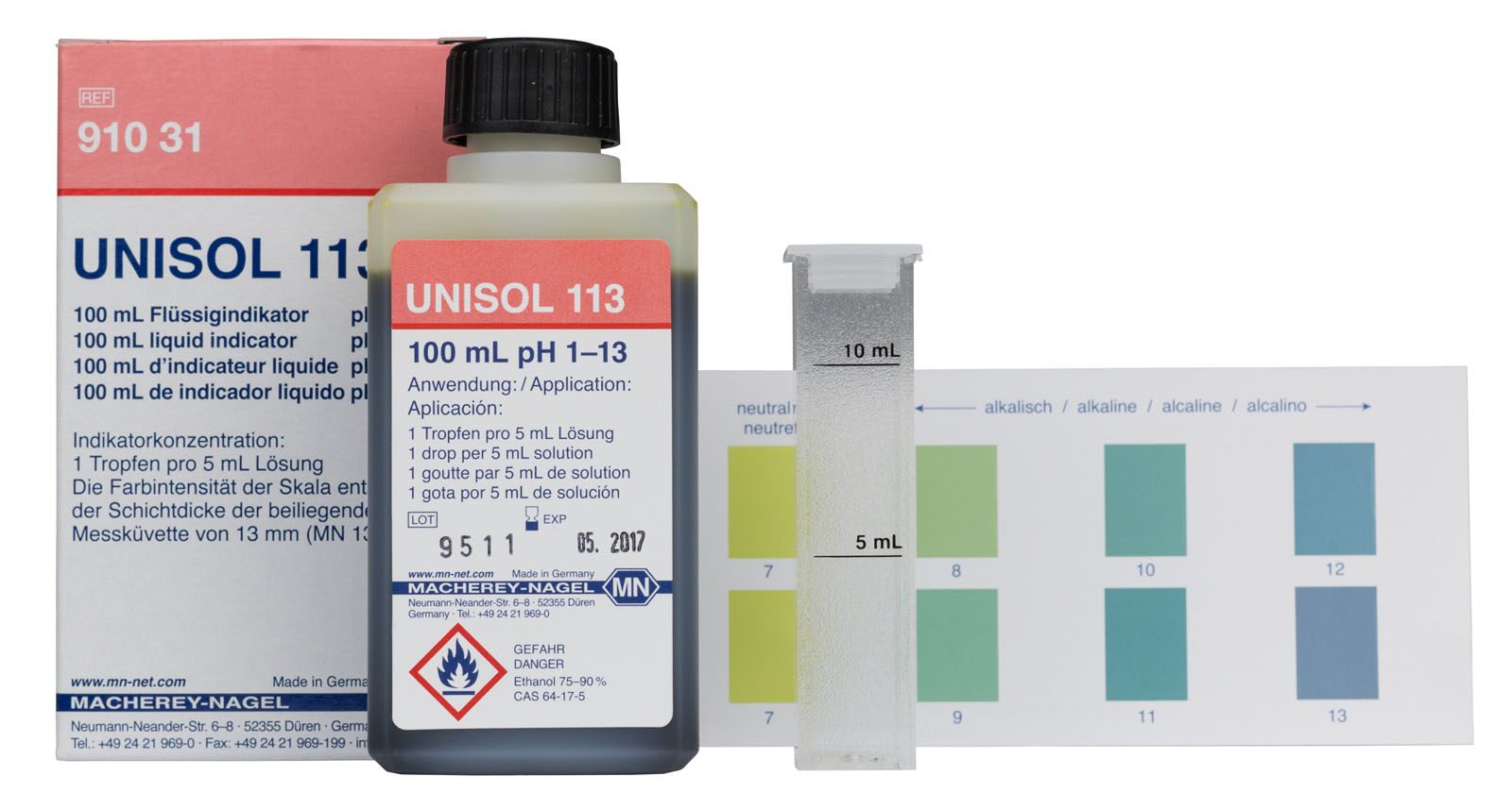 UNISOL Indikatorlösung 113, pH 1 - 13 | 299.200.01