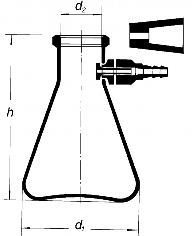 Saugflasche, 500 ml, mit auswechselbarer Kunststoffolive
