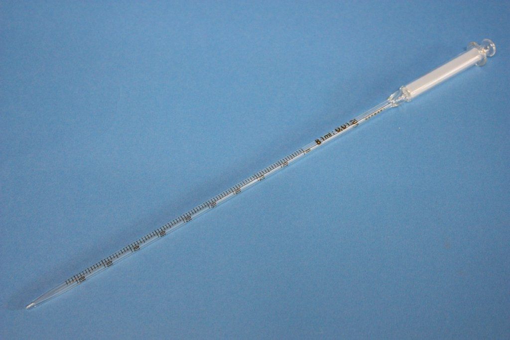 Saugkolben Messpipette, Klasse B, Inhalt: 1 ml (Sicherheits-Pipette)