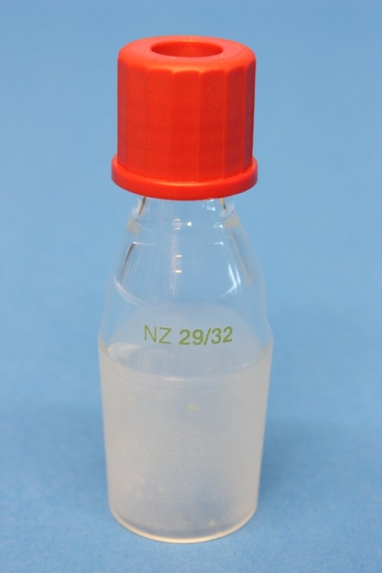 Übergangsstück - Quickfit, Kernschliff mit Verschraubung, Kern: NS 29/32, Gewinde: GL 18 mit Dichtung und Schraubkappe