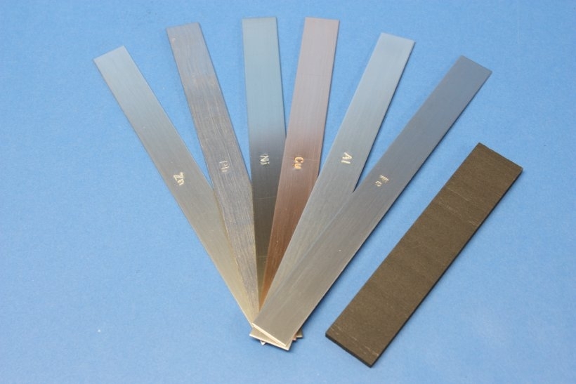 Aluminiumblech-Streifen-Elektrode, Länge: 150 mm, Breite: 15 mm, Stärke: 1,0 mm
