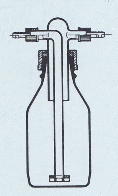 Gaswaschflasche mit Schraubverb.-System, Einsatzhöhe verstellb., 500 ml"