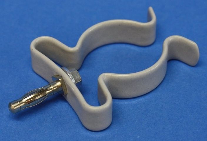 MBM-Federklemmen, für Rohrdurchmesser: 30 - 35 mm, mit drehbarem Steckerstift, 4 mm