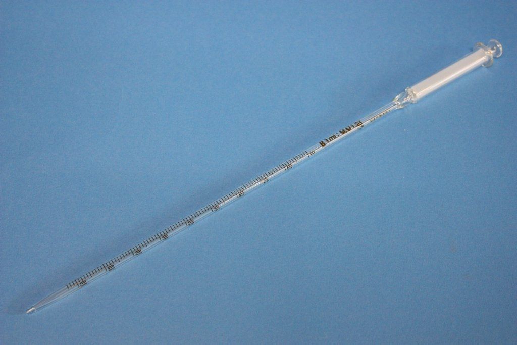 Saugkolben Messpipette, Klasse B, Inhalt: 1 ml (Sicherheits-Pipette)