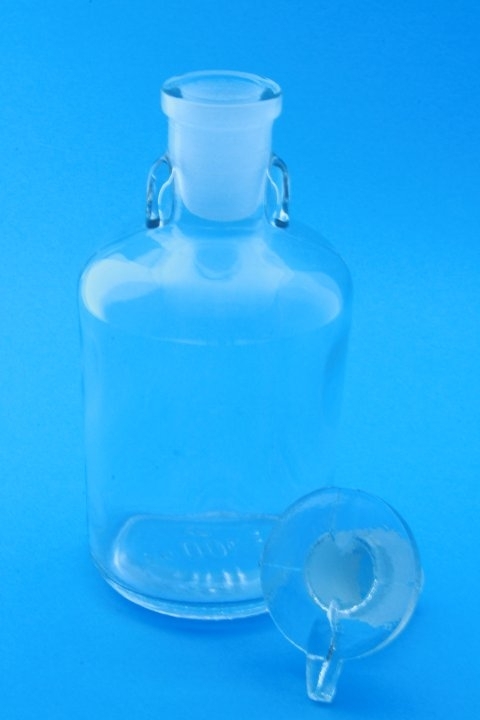 Tropfflasche, klar, 50 ml, (TK), mit flachem Deckelstopfen