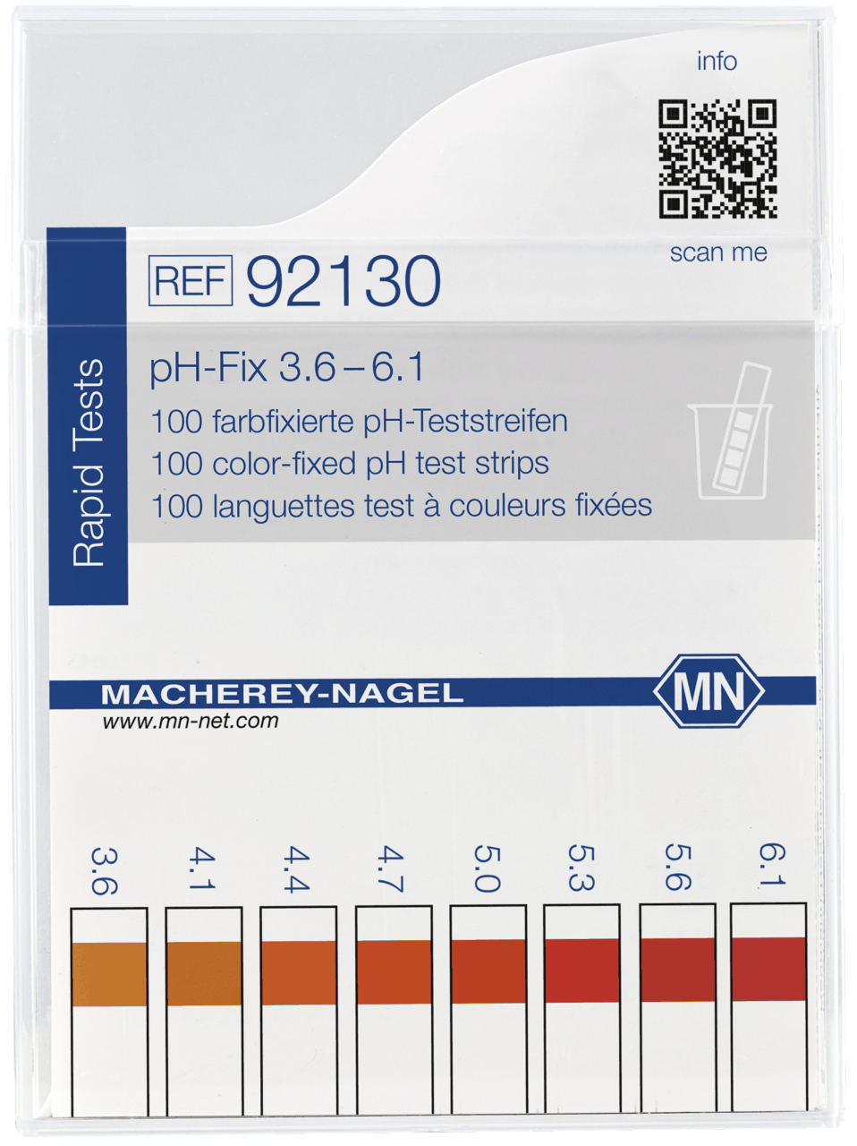 pH-Fix Indikatorstäbchen (3,6 - 6,1) - nicht blutend, Packung à 100 Stäbchen