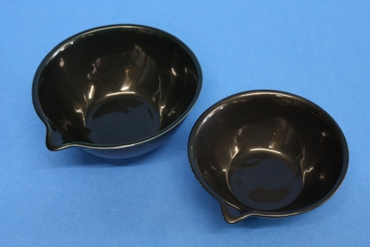Abdampfschale aus Porzellan, schwarz, hohe Form, 140 ml, 97 x 40 mm