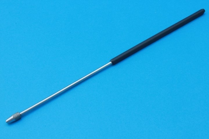 Präpariernadelhalter nach Kolle, Edelstahloberteil, mit schwarzem Kunststoffgriff