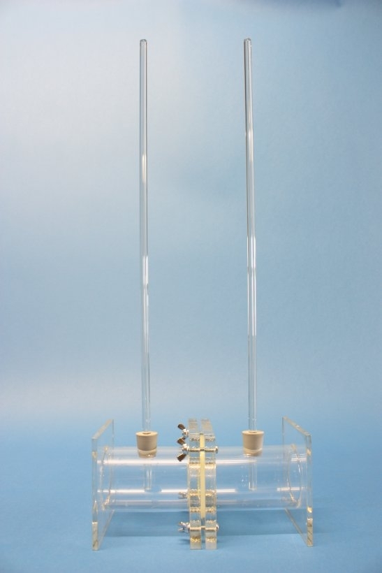 Zweikammerosmometer aus Plexiglas®, zur Demonstration des osmotischen Druckes