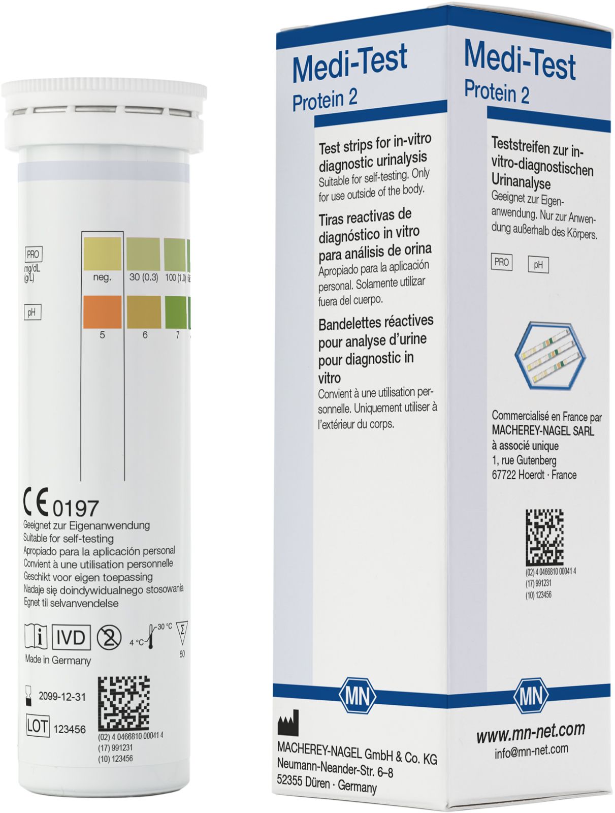 Albustix - Harnteststäbchen, Medi‑Test Protein 2. 50Stück