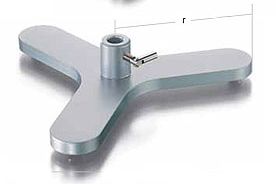 Stativdreifuß mit Muffe, Schenkellange 185 mm ( Stativ-Dreifuß )