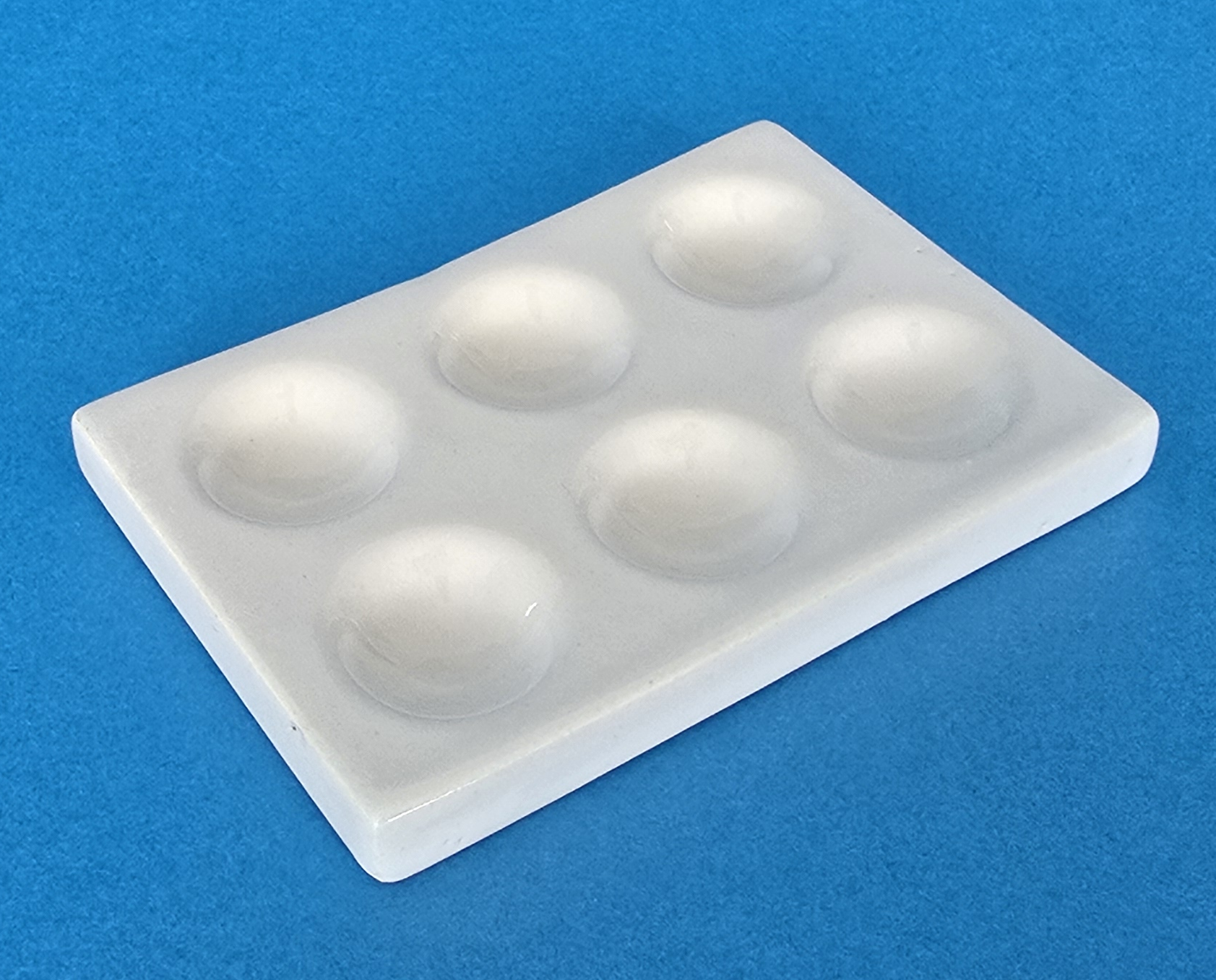 Tüpfelplatte aus Porzellan mit 6 Vertiefungen, B-Ware