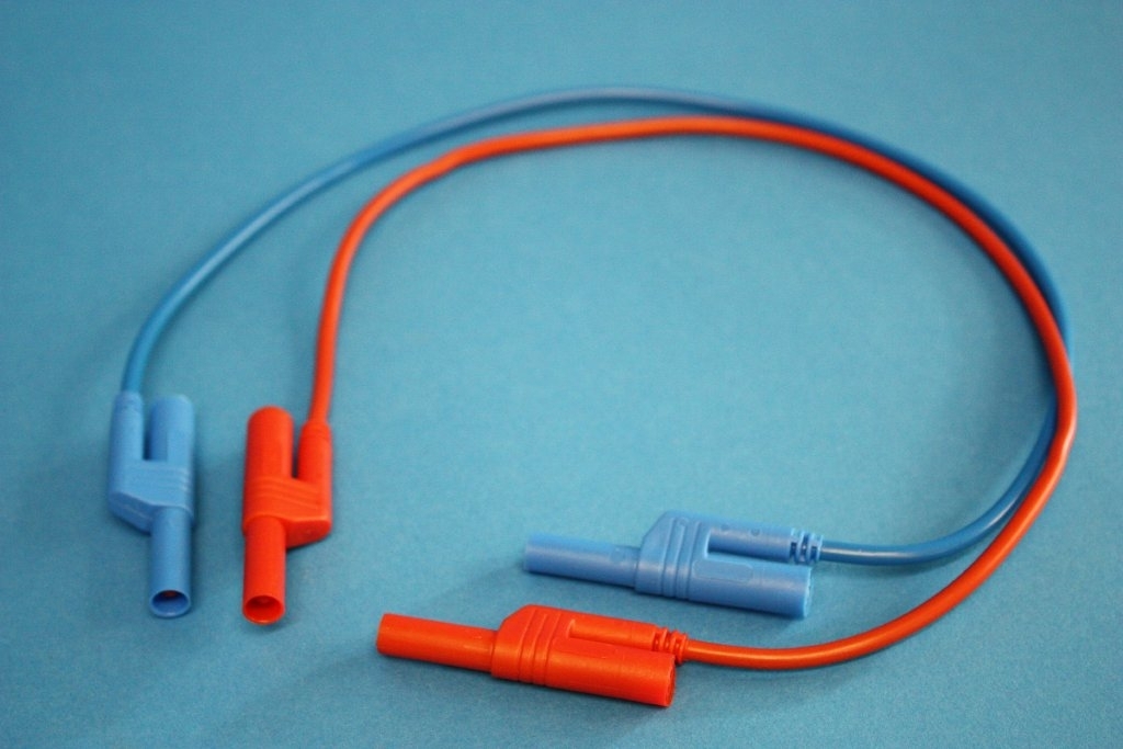 Sicherheits-Experimentierkabel, 100 cm rot