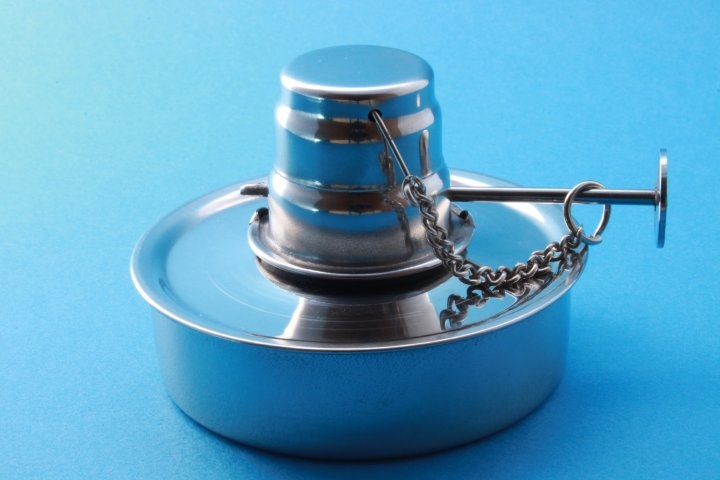 Spiritusbrenner, Edelstahl (Spirituslampe mit verstellbarem Docht)