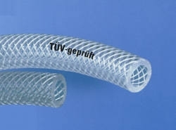 PVC-Gewebeschlauch, 16 x 3 mm, transparent