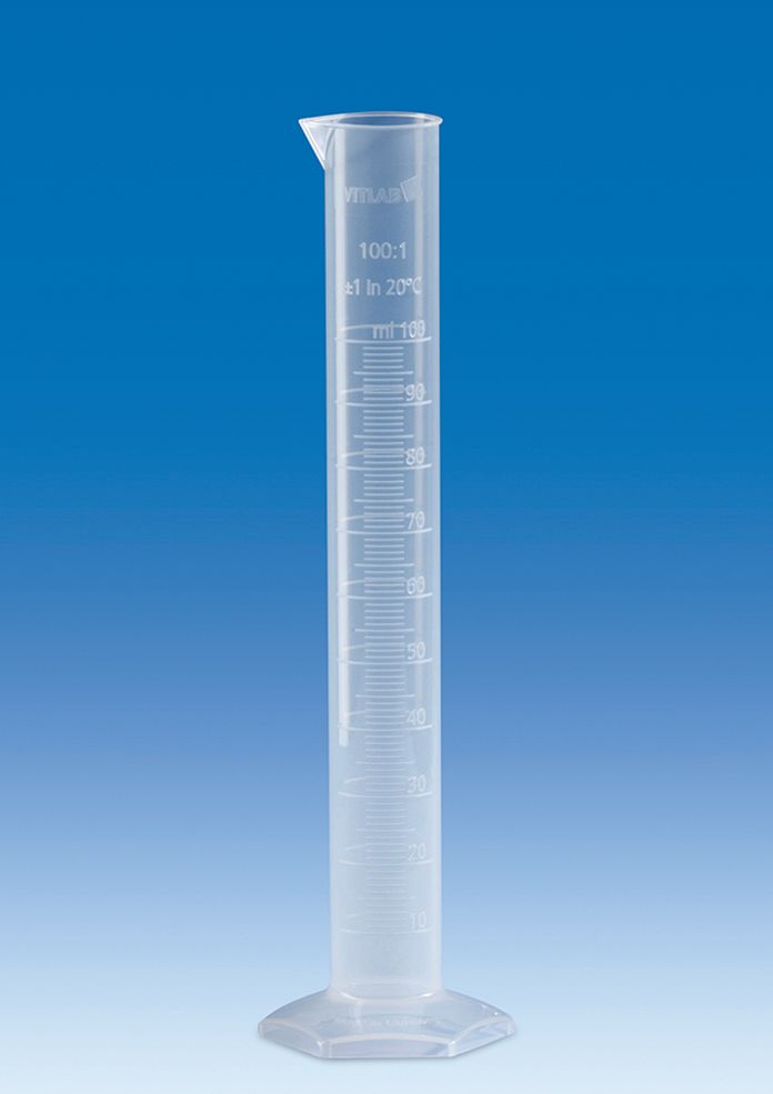 Messzylinder (PP), 1000 ml, erhabene Skala, aus Polypropylen