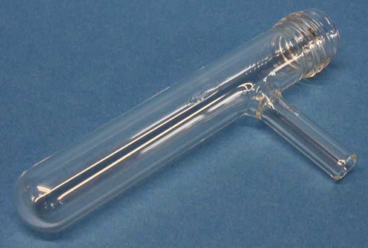 Reaktionsgefäß GL 18, mit seitlichem Ansatzrohr 8mm
