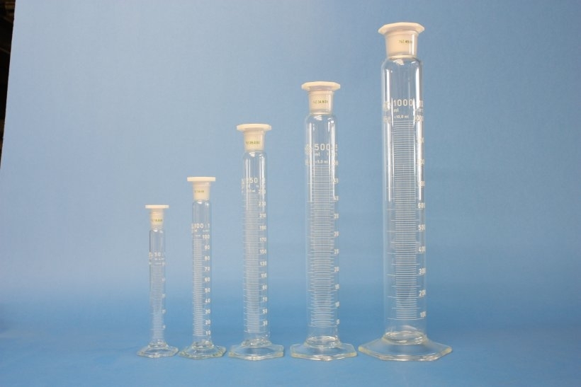 Mischzylinder, 500 ml Inhalt, Unterteilung: 5 ml