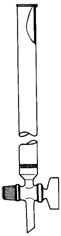 Chromatographie-Säule aus Glas mit 3 Einstichen und NS-Glashahn