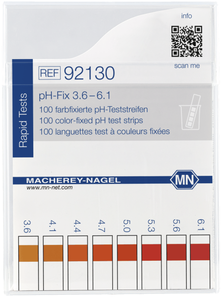 pH-Fix Indikatorstäbchen (3,6 - 6,1) - nicht blutend, Packung à 100 Stäbchen