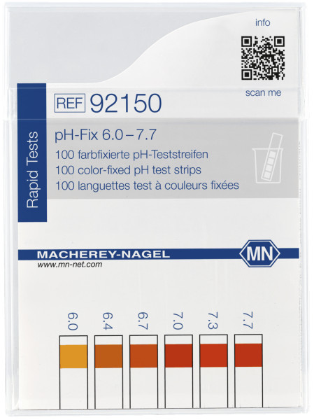 pH-Fix Indikatorstäbchen (6,0 - 7,7) - nicht blutend, Packung à 100 Stäbchen