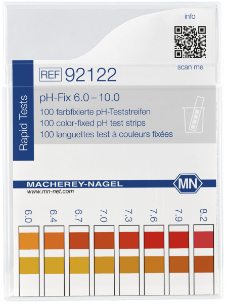 pH-Fix Indikatorstäbchen (6,0 - 10,0) - nicht blutend, Packung à 100 Stäbchen