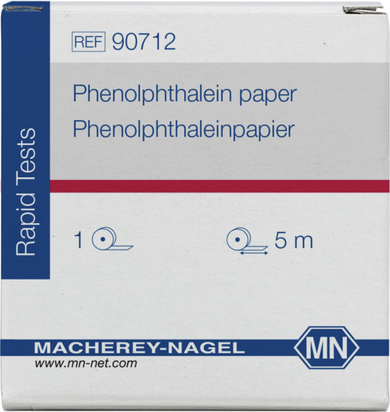 Phenolphthaleinpapier, Messbereich: 8,3 pH - 10,0
